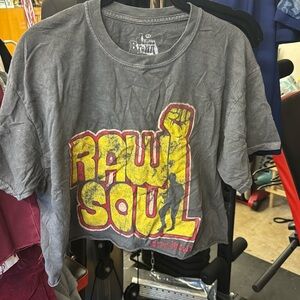 James Brown 90s Style Gray cuttoff tee